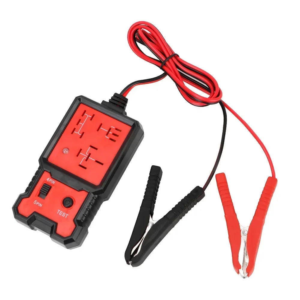 Electronic Relay Tester 12V Car Battery Voltage Checker Relay Trigger Test Tool Universal Relay Tester with LED Indicator Zpaxo Red