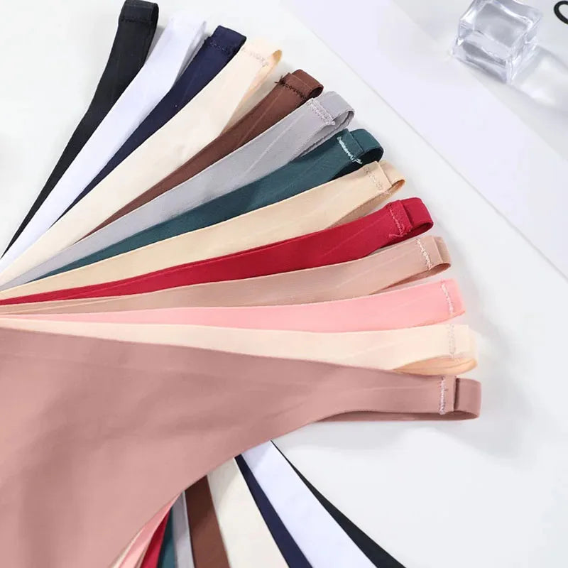 Women's Seamless Ice Silk Thongs – 3 or 8 Pack G-String Panties