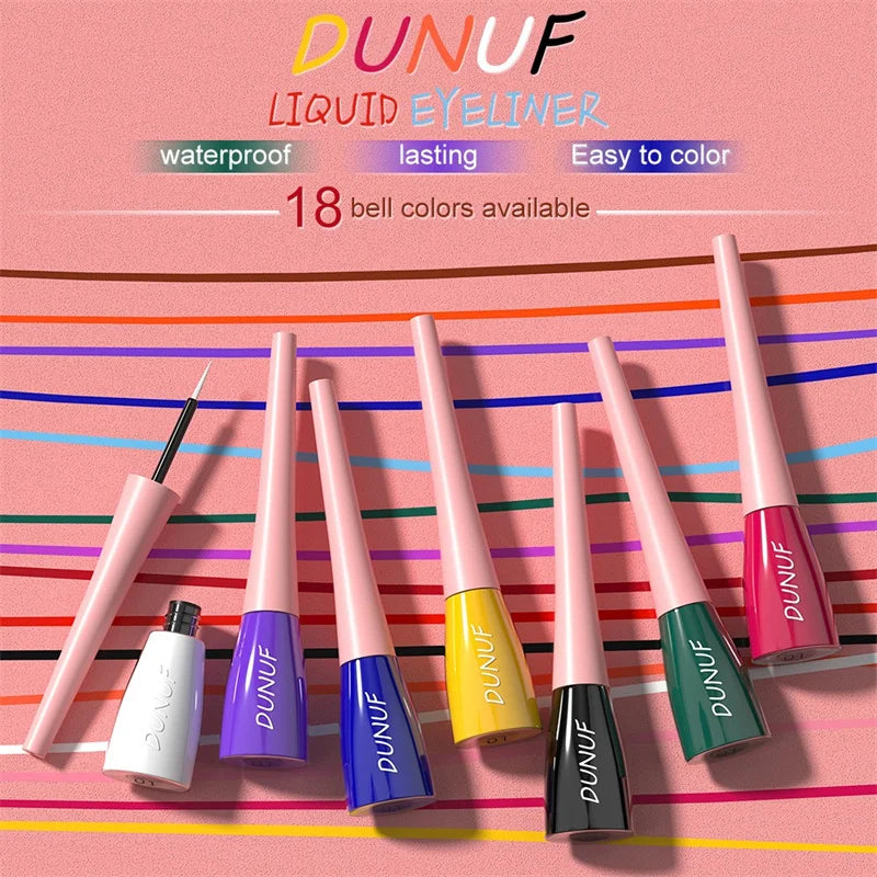 18 Colors Matte Colorful Liquid Eyeliner Pencil Waterproof Lasting Zpaxo