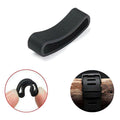 Black Watchband Silicone Band Rubber Watch Strap Loops Ring