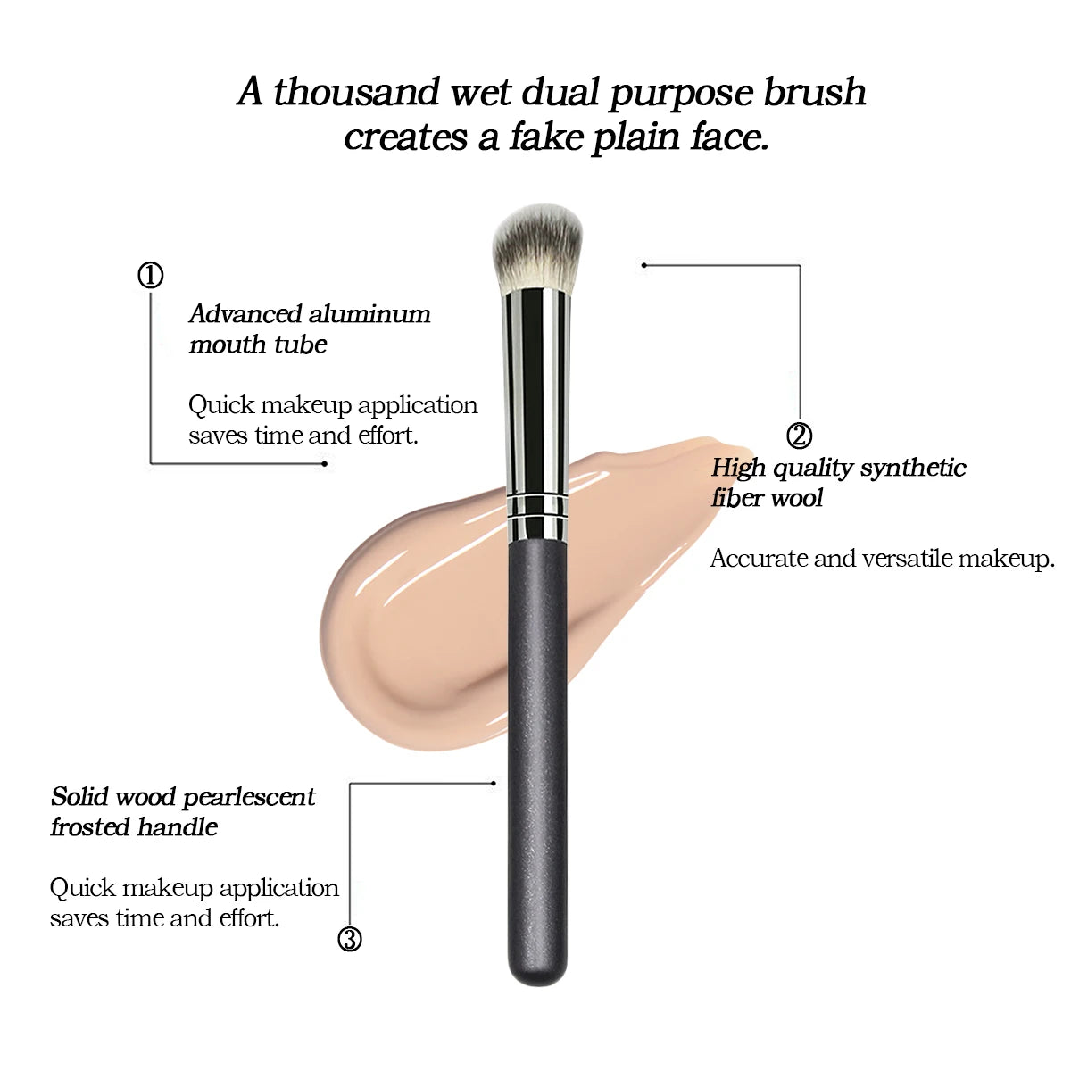 Concealer Brush - Disappear Seamless finish concealer brush soft, fiber hair, stylish design single side brush, convenient Zpaxo