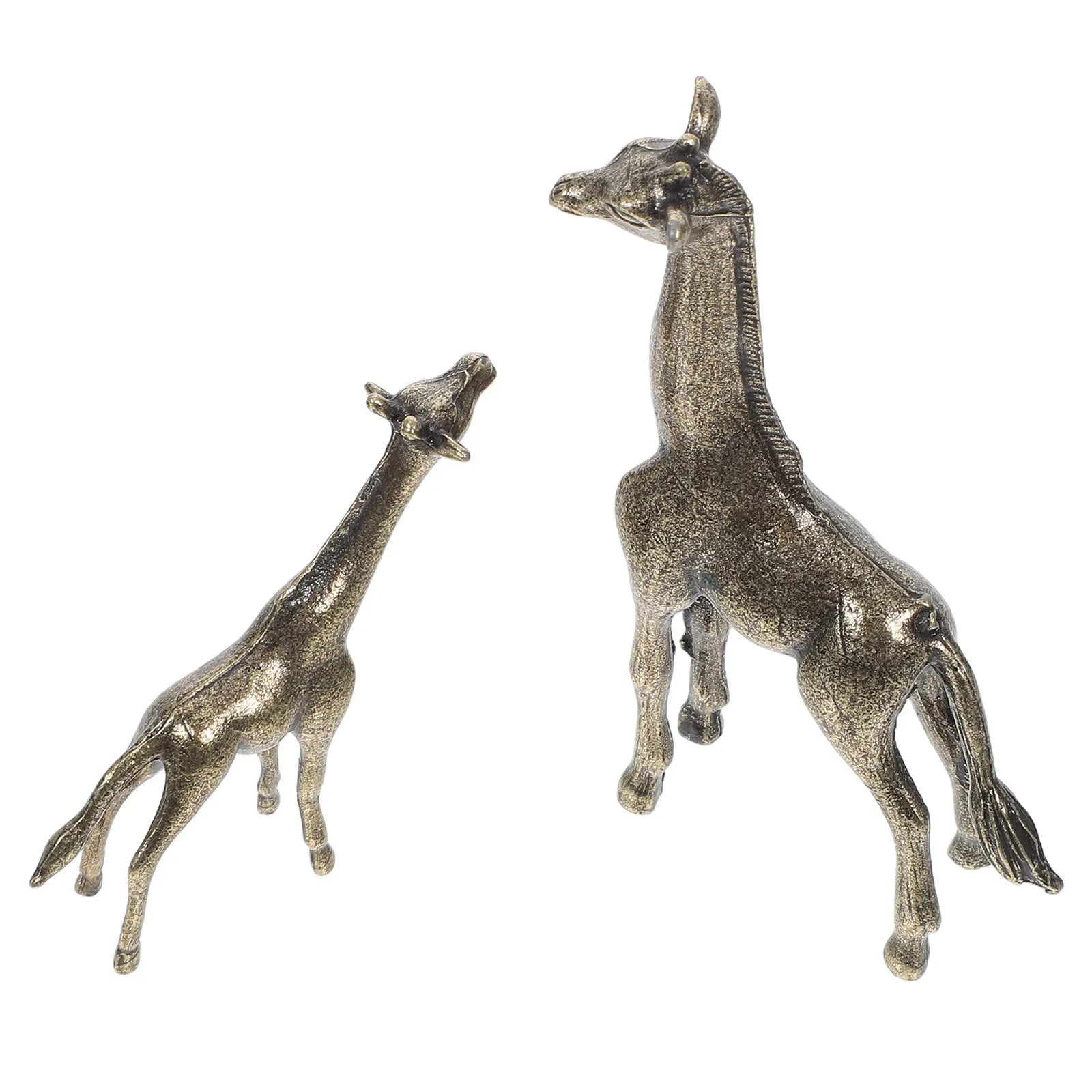 Premium Brass Giraffe Art Sculptures Finish Home Decor Office Desk
