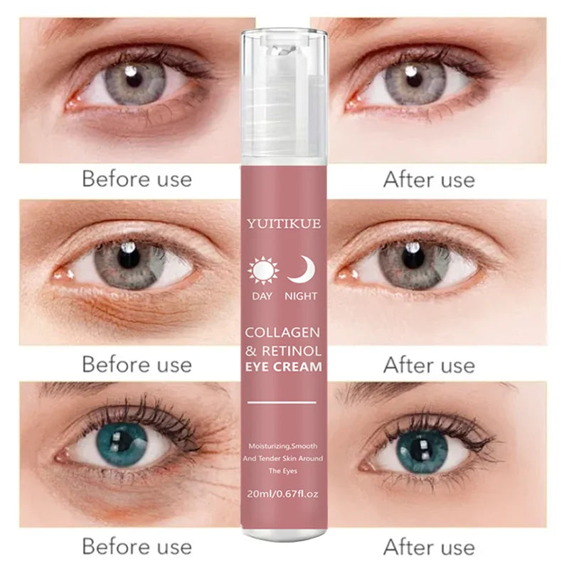 YUITIKUE Collagen & Retinol Eye Cream with 360° Roller Eye Cream Zpaxo