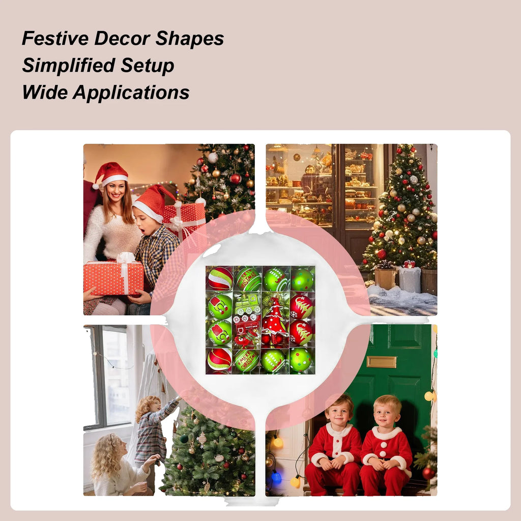 Christmas Ball Ornaments Shatterproof Decorative Bulbs Wedding Party