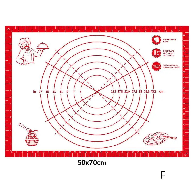 Silicone Baking Mat Kneading Pad Dough Pizza Cake Maker Kitchen Zpaxo F