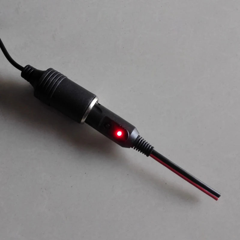12V 24V Car Cigarette Lighter Plug with LED & 20A Fuse