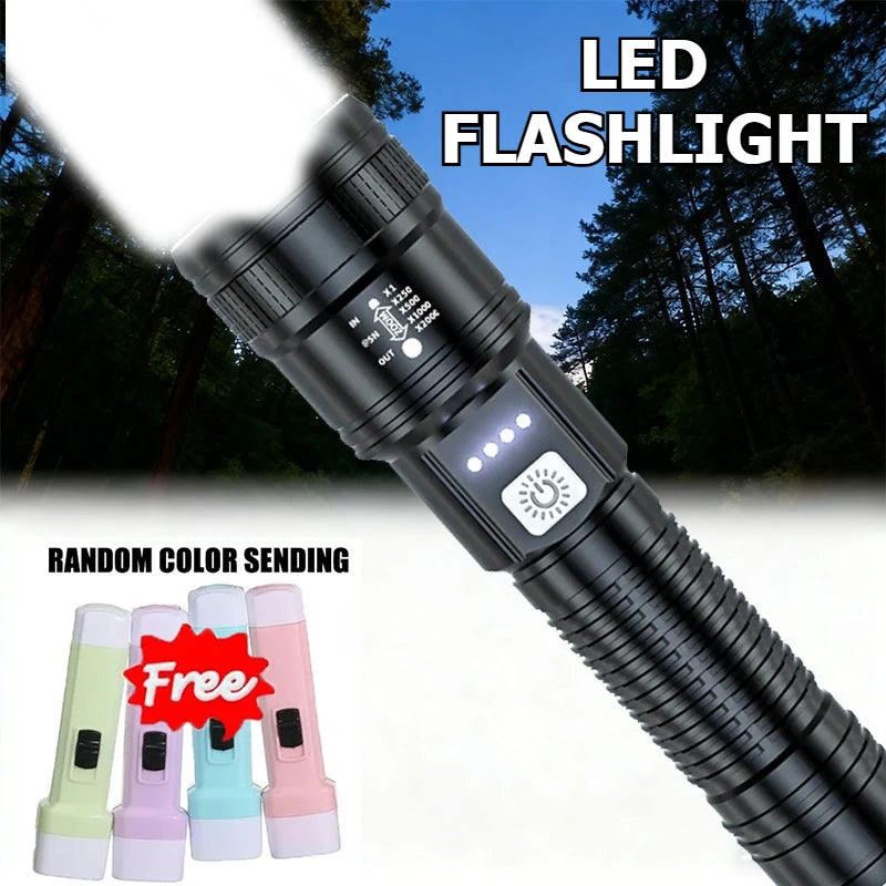 KDULIT 5000LM Rechargeable Zoomable LED Tactical Flashlight