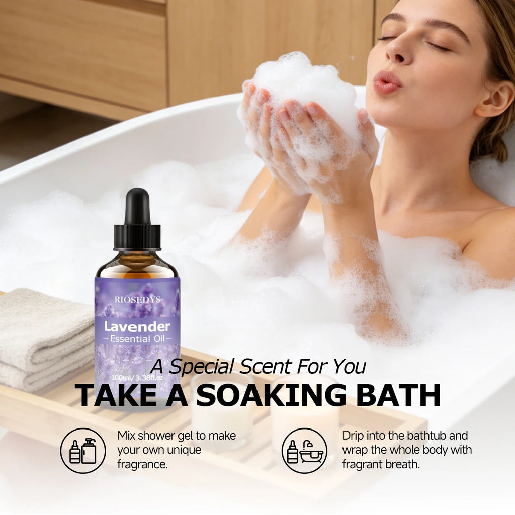 LAVENDER ESSENTIAL OIL Suitable Massage Skincare Deeply Nourishes Zpaxo