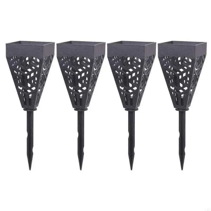 Cemetery Vase Decorative Plastic Cone Shaped for Lawn and Graveyard with Drainage Hole Grave Decoration Zpaxo Square conical frame CN