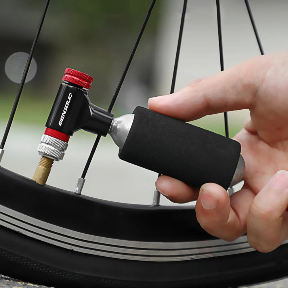 CO2 Bicycle Tire Inflator Pumps Head Sponge Cover Bike Pump Tool Mini