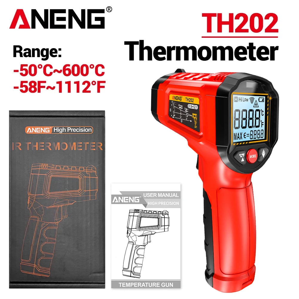 Infrared Meter LCD Display Pyrometer Point Gun Tester Non-contact 50