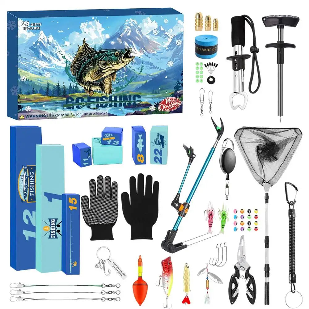 Fishing Advent Calendar 2025 24 Day Christmas Countdown Box
