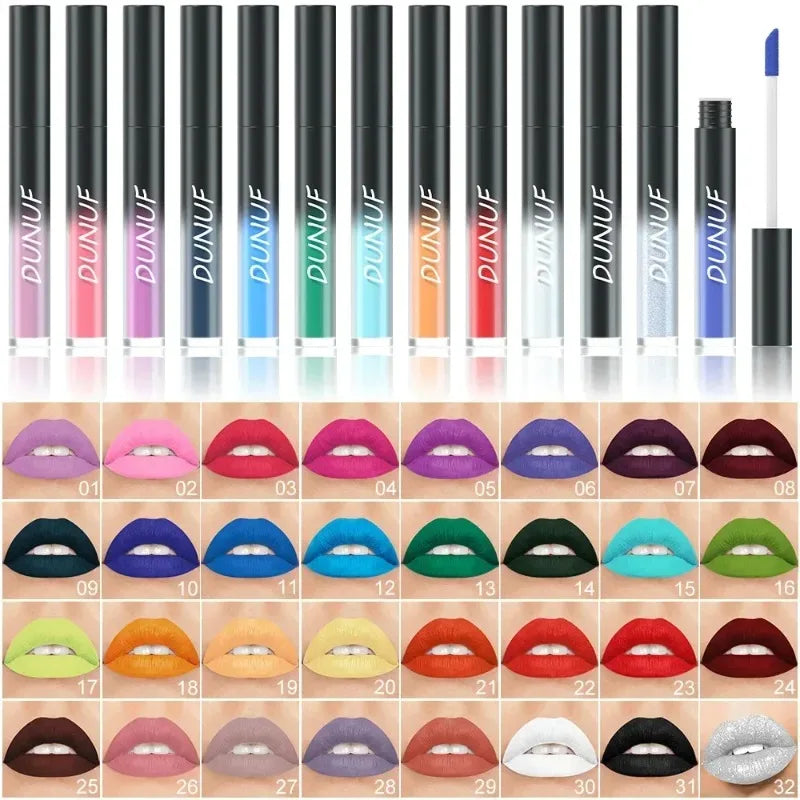 32 Lipstick Sexy Matte Long Lasting Lip Gloss Moisturizing Non-stick