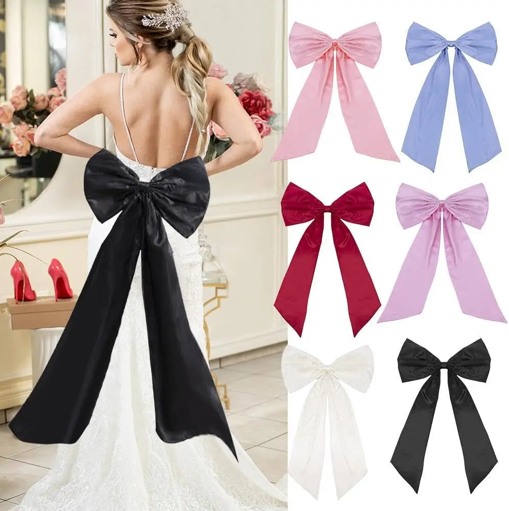 Giant Pink Bow Wall Decor – 43x24" Satin Ribbon Party Decoration