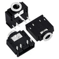 PJ-307 Stereo Jack Socket PCB-Mounted Audio Connector 3F07 Zpaxo Black metal head