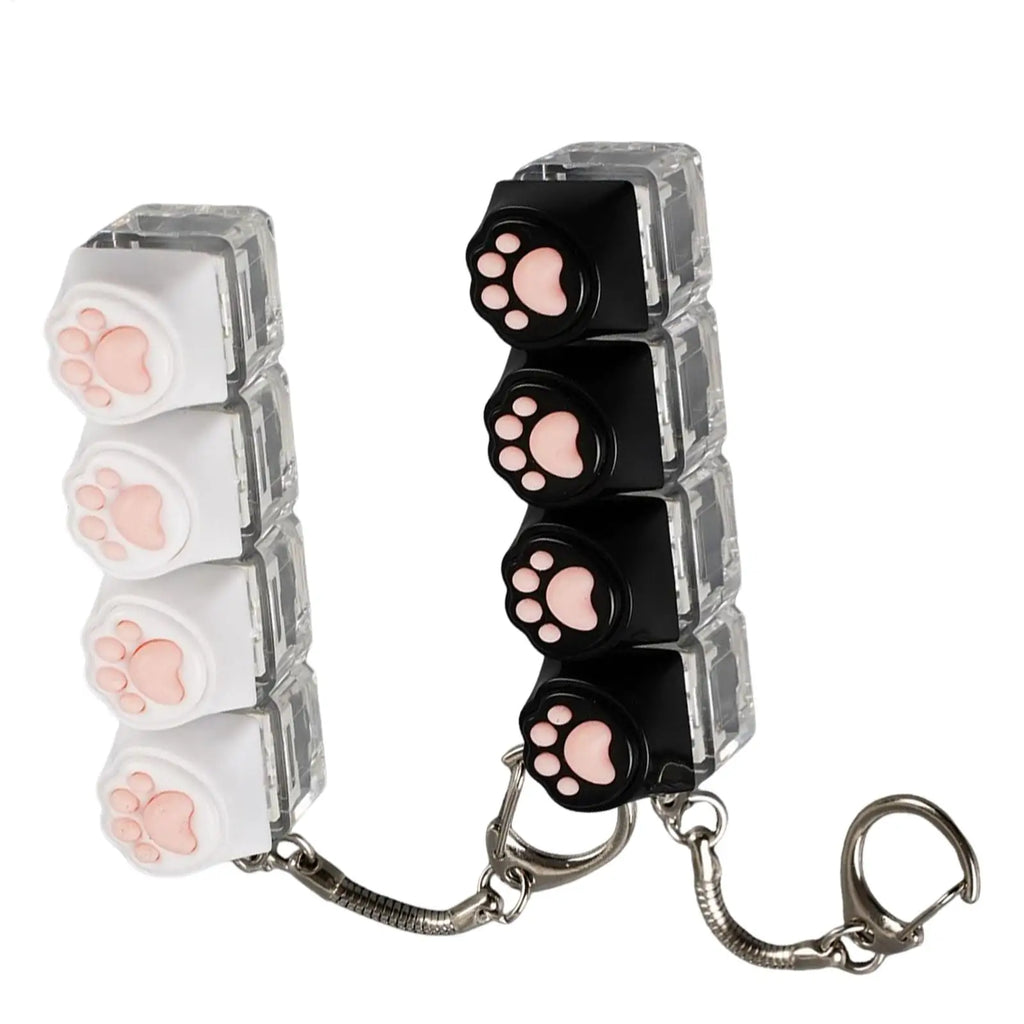LED Keyboard Keychain Fidget Toy – Crystal Clicker Stress Relief Fidget Keychain Toy Zpaxo