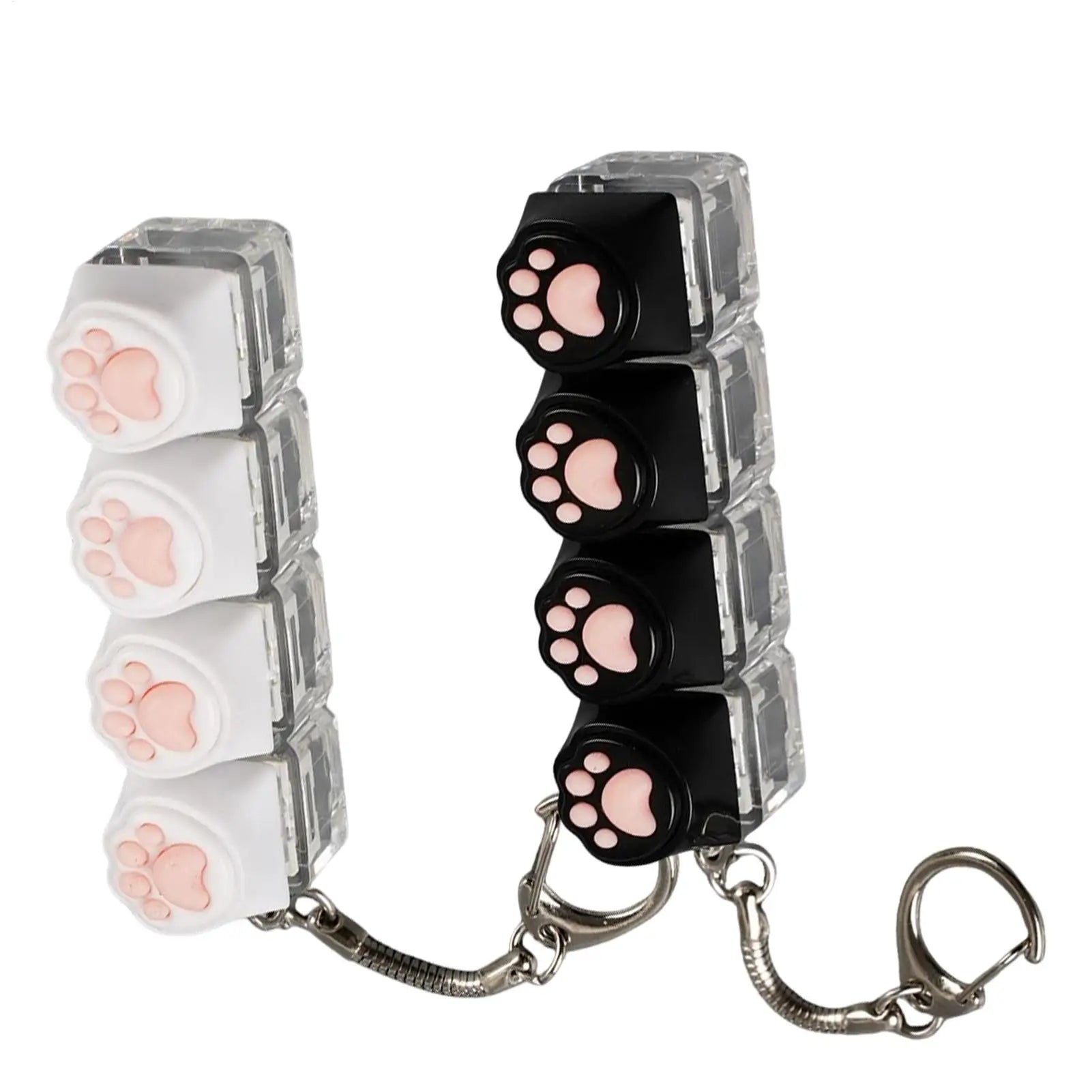 LED Keyboard Keychain Fidget Toy – Crystal Clicker Stress Relief Fidget Keychain Toy Zpaxo