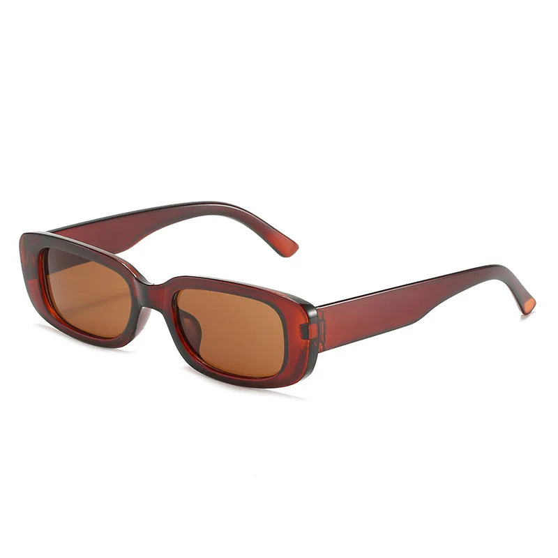Vintage Small Rectangular Sunglasses Women Y2K Trend Color Lens UV Protection Fashion Streetwear Shades Cycling Accessories MTB Zpaxo Q2
