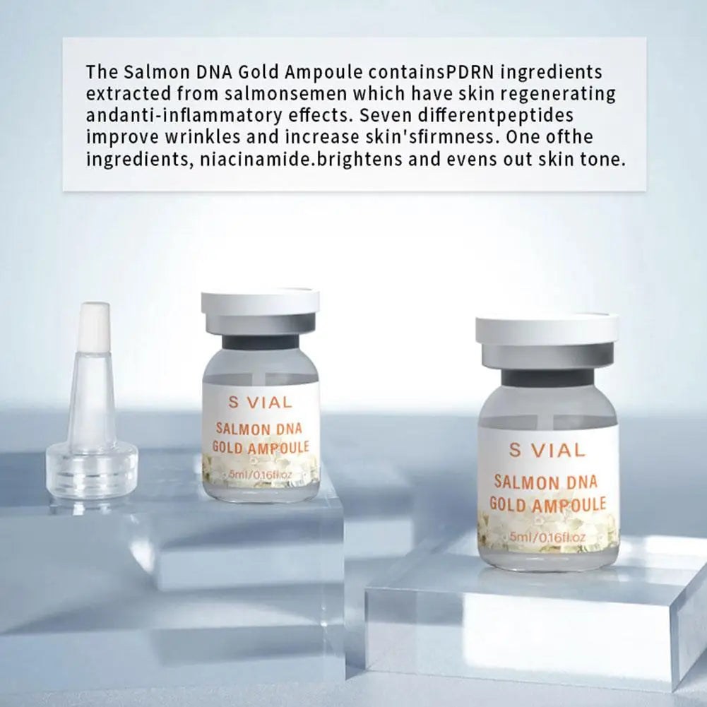 Salmon DNA Gold Ampoule Serum Kit – Brightening & Moisturizing Facial Ampoule Serum Zpaxo