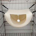 Sandwich mesh cat cage hammock cat bed breathable summer machine-washable pet supplies small pet bed Zpaxo beige M