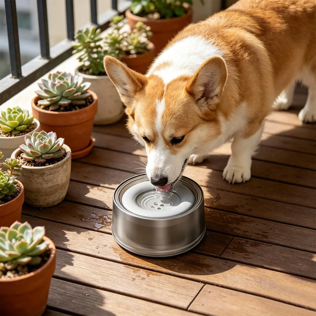 Spill Proof Water Bowl for Dogs Slow Drinking Bowl for Messy Drinkers 1200ml Large Capacity Pet Puppy Kitten Drinking Dispenser Zpaxo
