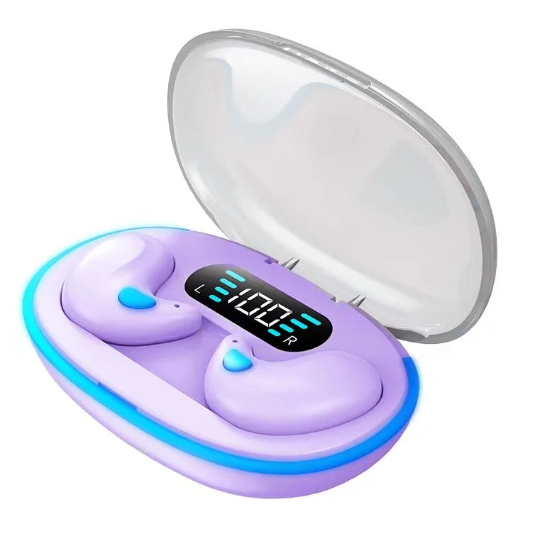 2026New X55 Wireless Earphones Headphones Noise Reduction Sport Game Zpaxo Purple