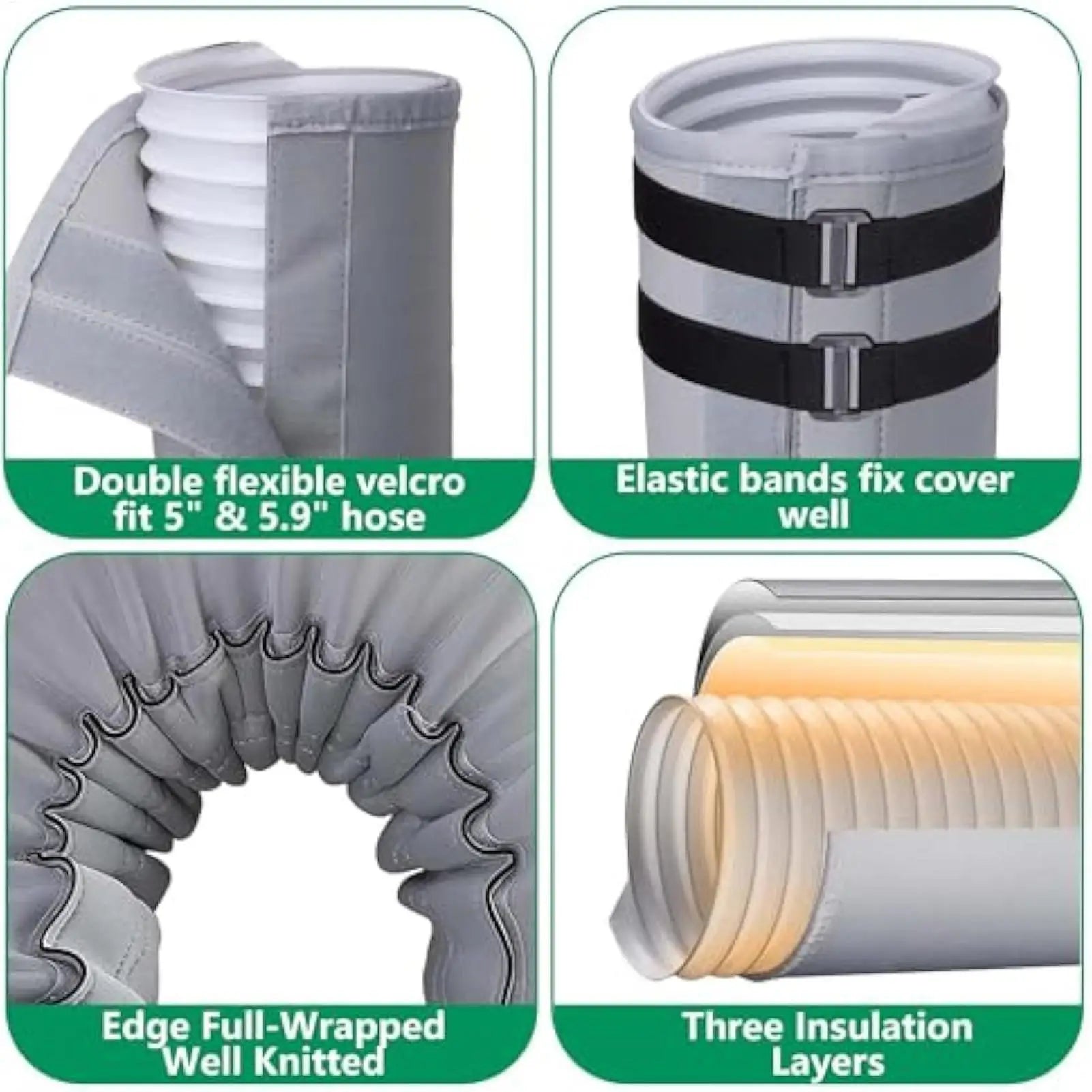 Portable AC Hose Insulation Sleeve Dust-proof Thermal Wrap Cover
