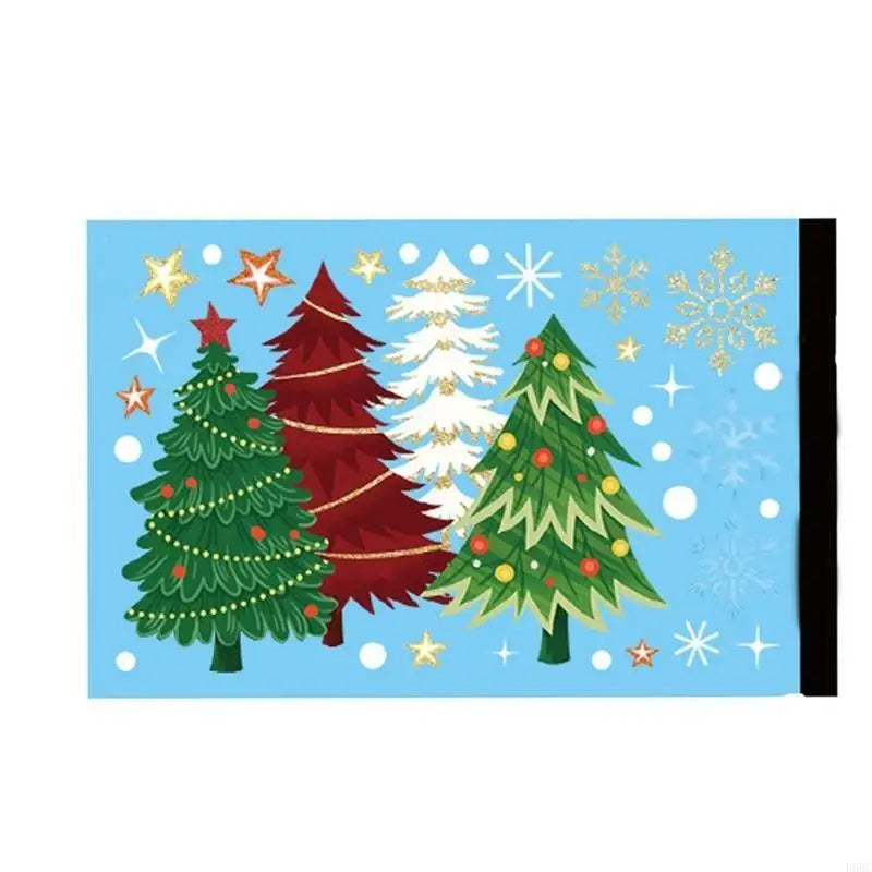 Static Cling Christmas Tree Sticker Waterproof PVC Window Decals