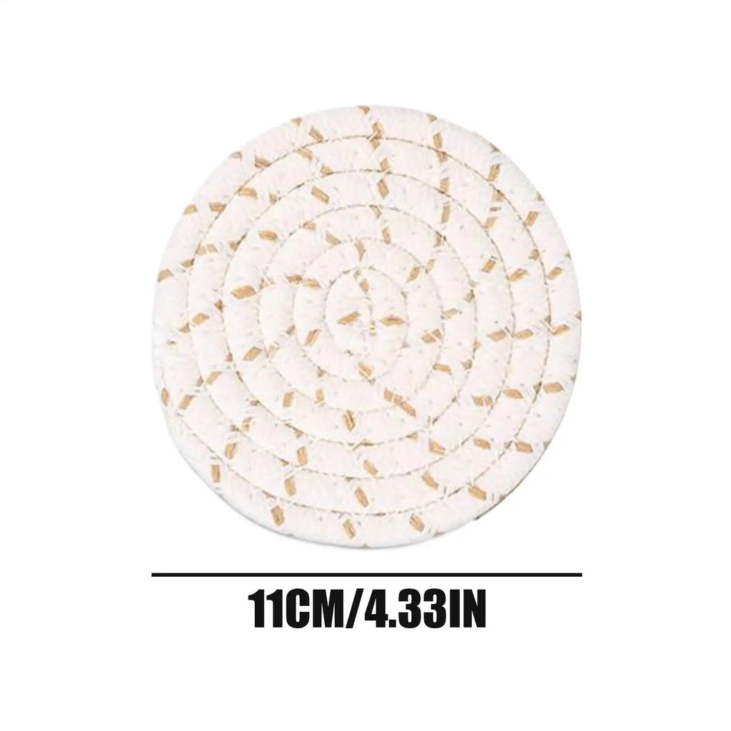 Coasters Drinks 8 Absorbent Cup Mat Holder Heat-resistant Cotton Rope