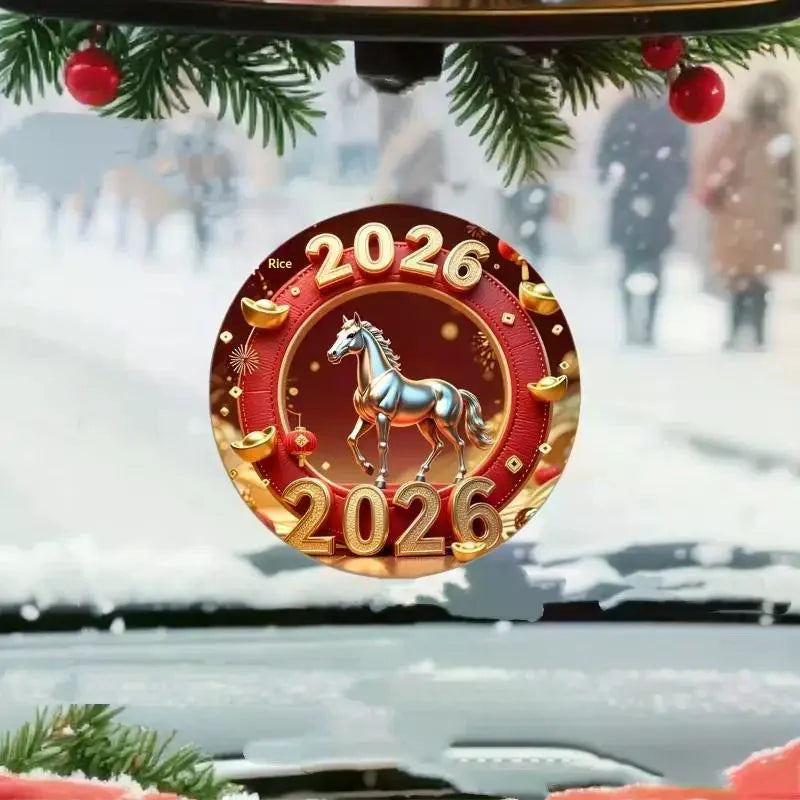 Lantern Sturdy Kitchen Home Decor And Fridge Magnet - Happy New Year 2026 Spring Festival Decor With Red Envelope Horse Zpaxo