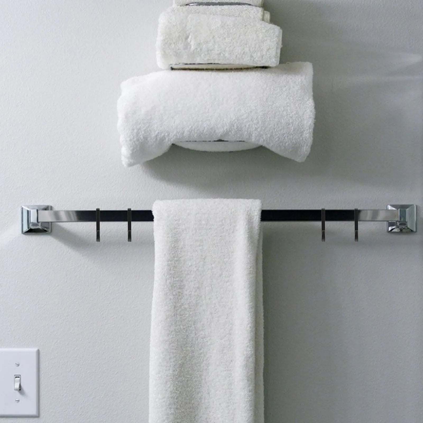 Plastic Cabinet Hooks Versatile Wall Bracket Kitchen Bathroom Towels