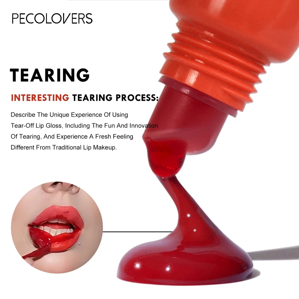 6-color Liquid Peel-off Lip Gloss Waterproof Long-lasting Non-stick Zpaxo