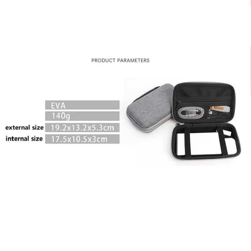 Portable Hard Shell Organizer Travel Carrying Case Storage Handheld Zpaxo Grey