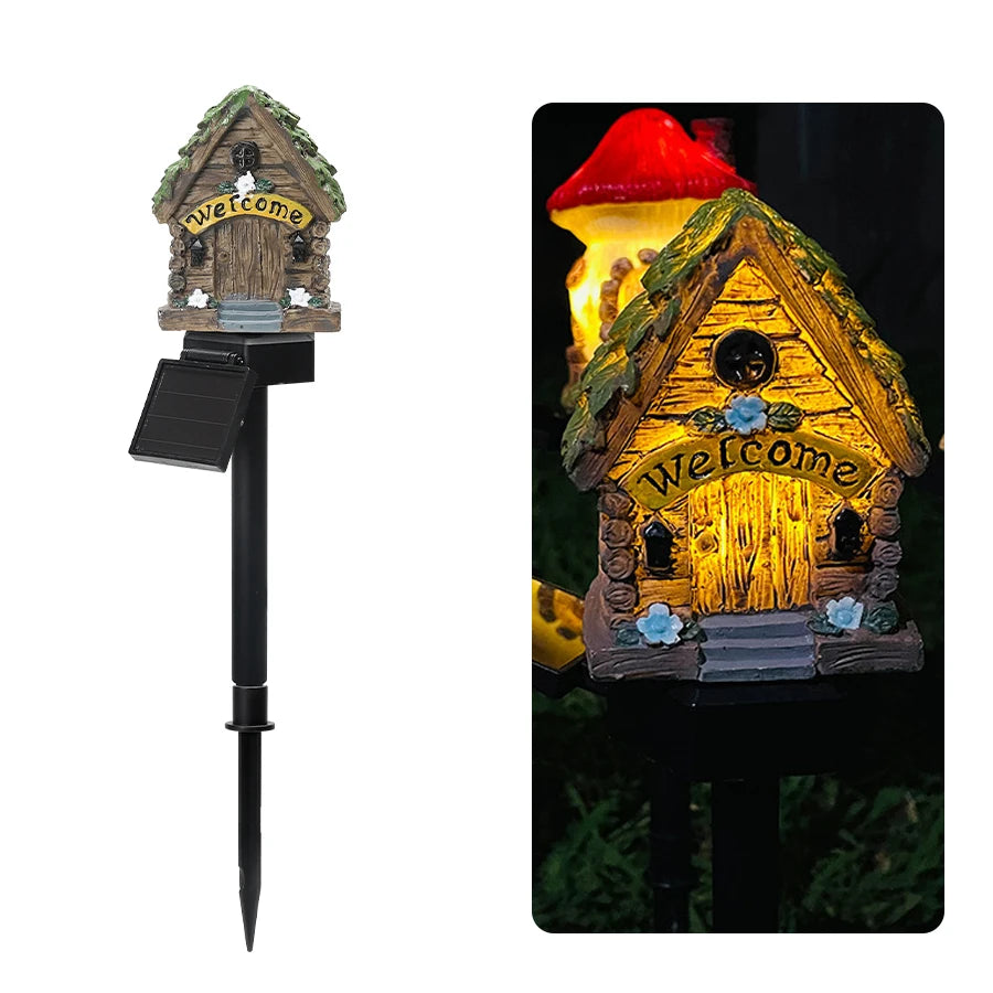 Solar Owl Statue Garden Light LED Waterproof Powered Outdoor Zpaxo Tree House