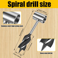 Hand Drill Carbon Steel Manual Auger Drill Portable Survival Drill Bit Self-Tapping Survival Wood 26mm Hole Punch Tool Camping Zpaxo Short model brown
