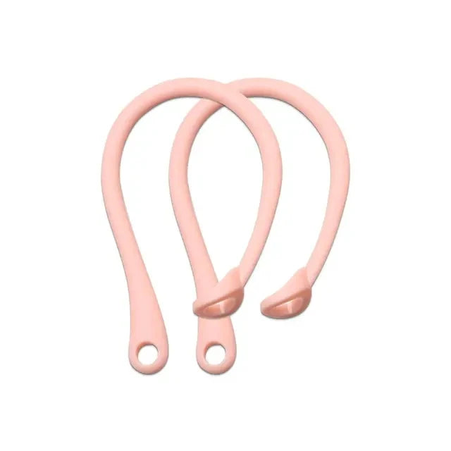1 Pair Silicone Anti-lost Ear Hook For Apple AirPods 1 2 3 4 Pro Sport Anti-drop Ear Hook Wireless Bluetooth Earphones Accessory Zpaxo Pink