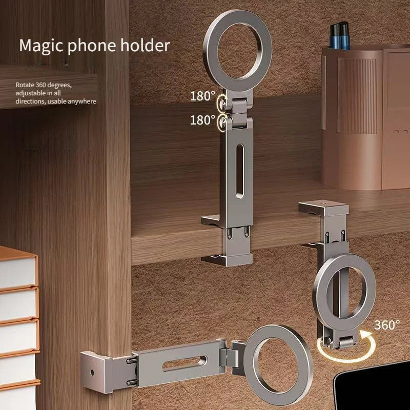 Universal Magnetic Phone Holder Travel Essentials Flexible Rotation Hands-Free Airplane Phone Mount Seat Adjustable Phone Stand Zpaxo