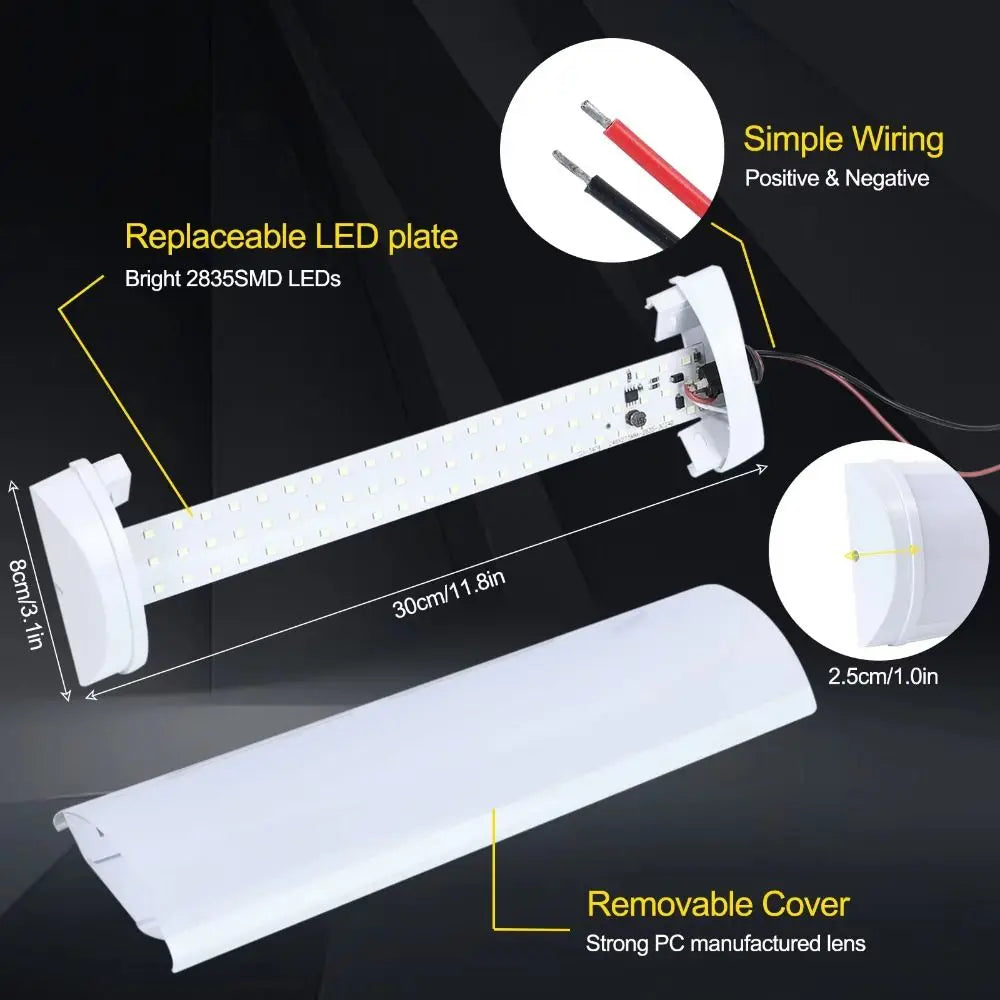 72 LED LED Dome Light 12 V 24 V Roof Mount Camper Reading Lamp Ceiling Mount Interior Light Interior Roof Light Reading Light Zpaxo