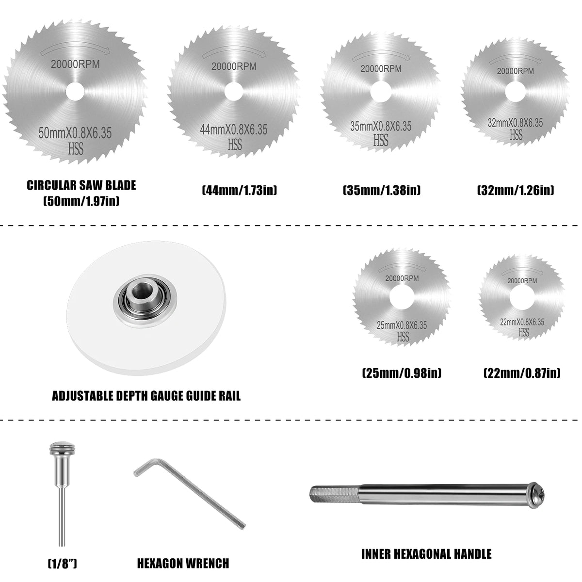 22-50 mm Circular Saw Blade Set & Pipe Cutting Positioner ABS Pipe Cutting Disc High Speed Steel Inside Plumbing Repairing Tools Zpaxo D 9PCS Set
