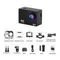 4K/30fps Ultra HD Action Camera WiFi 2.0-inch Waterproof Helmet Video Recording Camera Sports Camera Outdoor Mini Portable Cam Zpaxo 4K WIFI Camera Add 64G