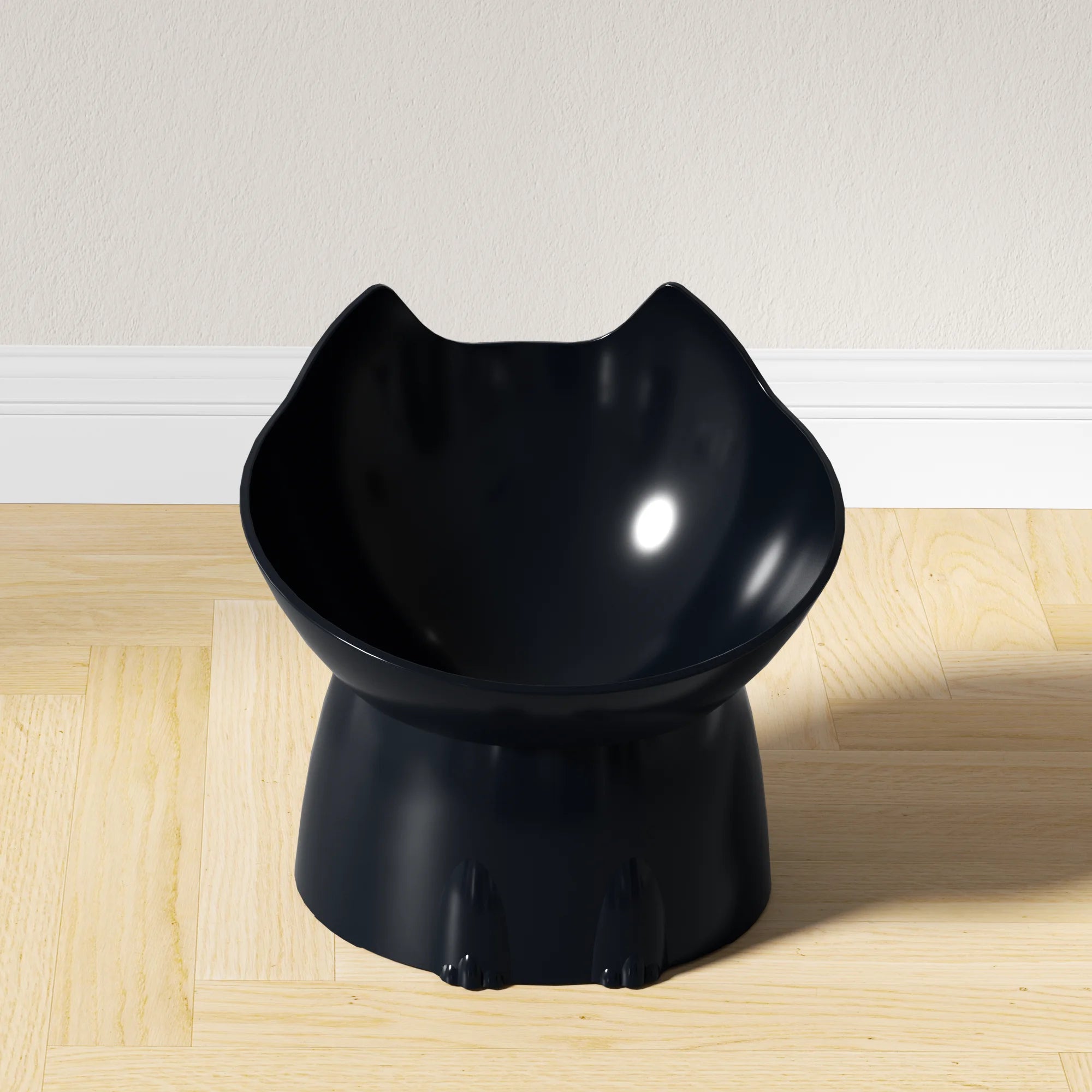 Elevated Cat Bowl Tilted Raised Pet Feeding Dish Neck Protection