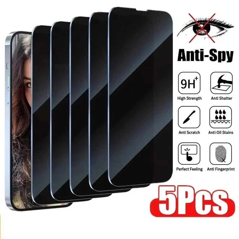 1- Privacy Screen Protector Iphone 17 14 13 12 11 15 Max Mini 7 8