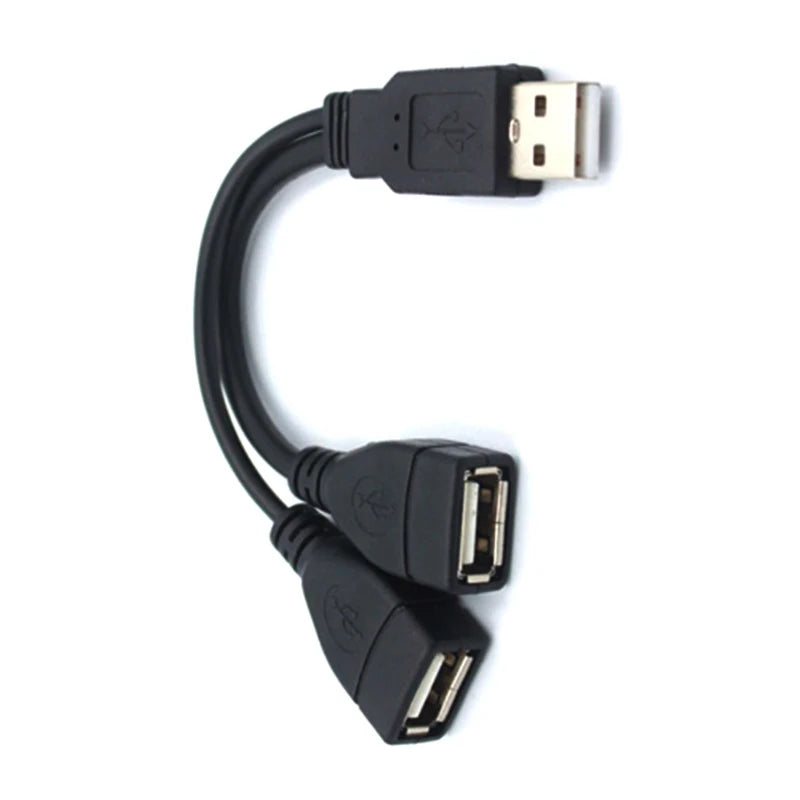 Dual Splitter Adapter Cable 2 Port USB HUB USB 2.0 Male To Dual USB Female Jack Splitter HUB Power Extension Cord For PC Laptops Zpaxo