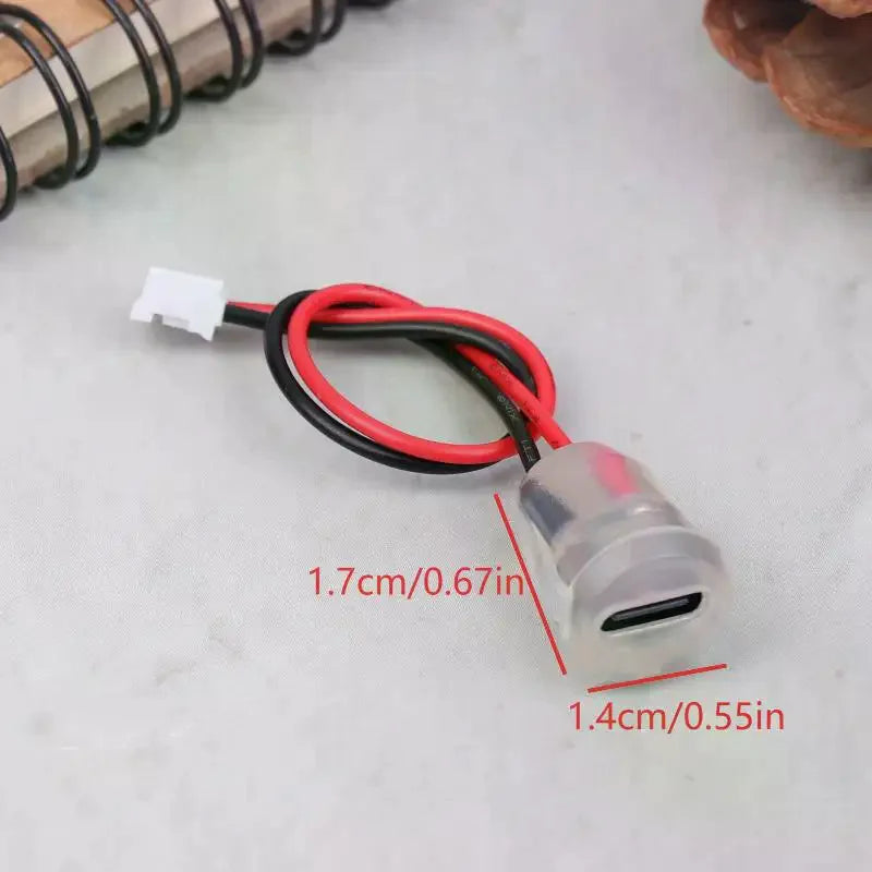 1 3 C Female Socket Jack Connectors Waterproof 2 Wire Pigtail Cable Zpaxo