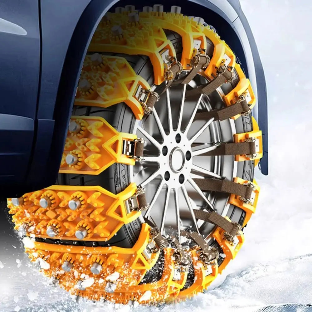 Universal Rubber Car Snow Chains Safe Driving Heavy Duty Anti-skid Zpaxo