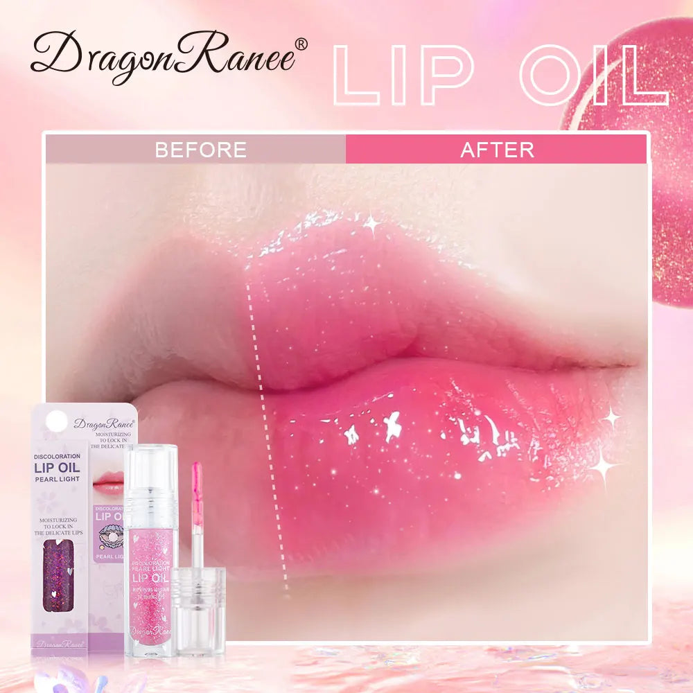 Lip Oil, Lip Gloss, Long-Lasting Moisturizing Tinted Lip Oil, Natural Color, Soft and Smooth Lips, Non-Sticky Glossy Finish, Lipstick Base Lip Gloss Zpaxo
