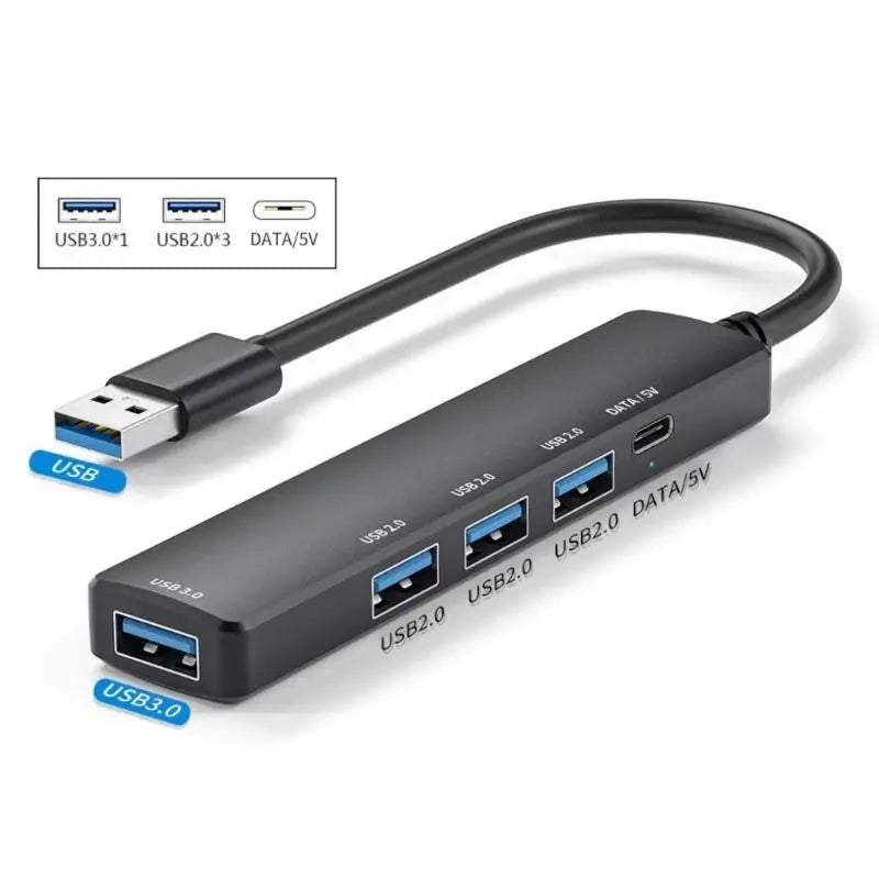 652F Portable USB 5 USB3 0 USB2 Port Hubs Efficient Device Zpaxo