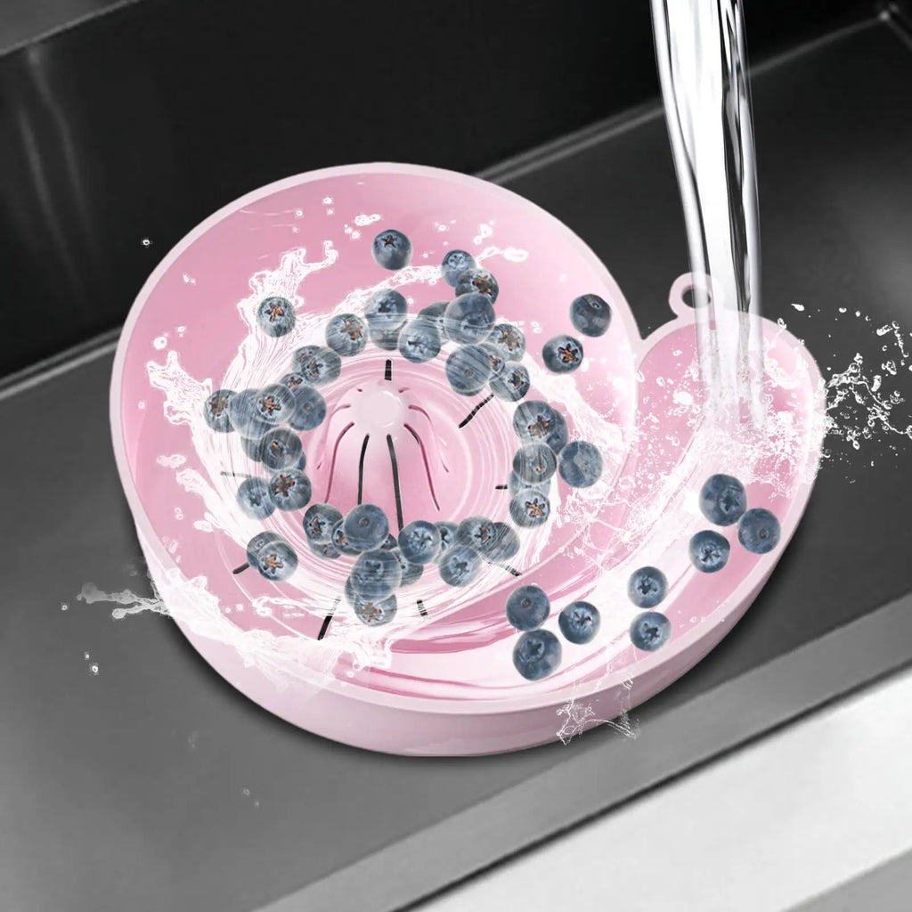Fruit Washing Bowl with Strainer Fruits Vegetables Washing Bowl Cute Design Animal-Inspired Colander Drain Basket for Kitchen Zpaxo