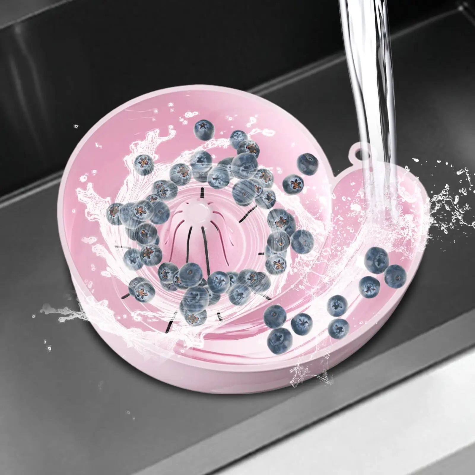 Fruit Washing Bowl with Strainer Fruits Vegetables Washing Bowl Cute Design Animal-Inspired Colander Drain Basket for Kitchen Zpaxo