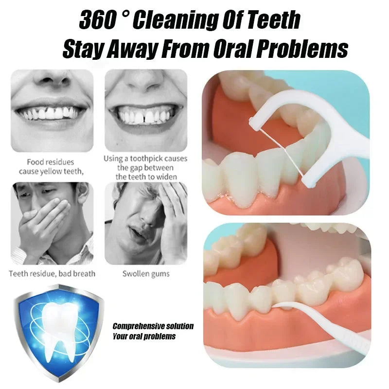 Floss Family Ultra-fine Toothpick Disposable Flat Portable Flossing